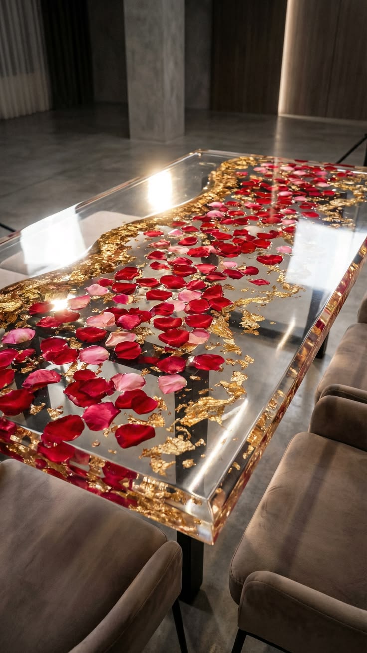 Floral Resin Tables
